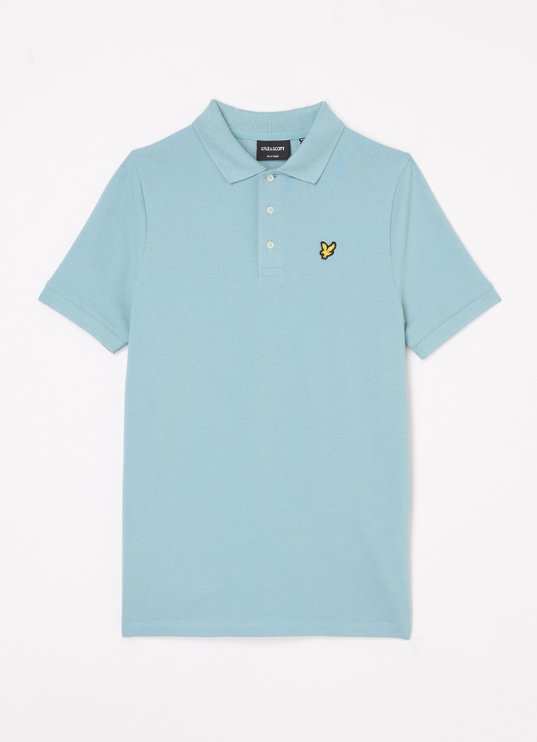 Tricou polo matlasat din bumbac Lyle & Scott, cu logo brodat.