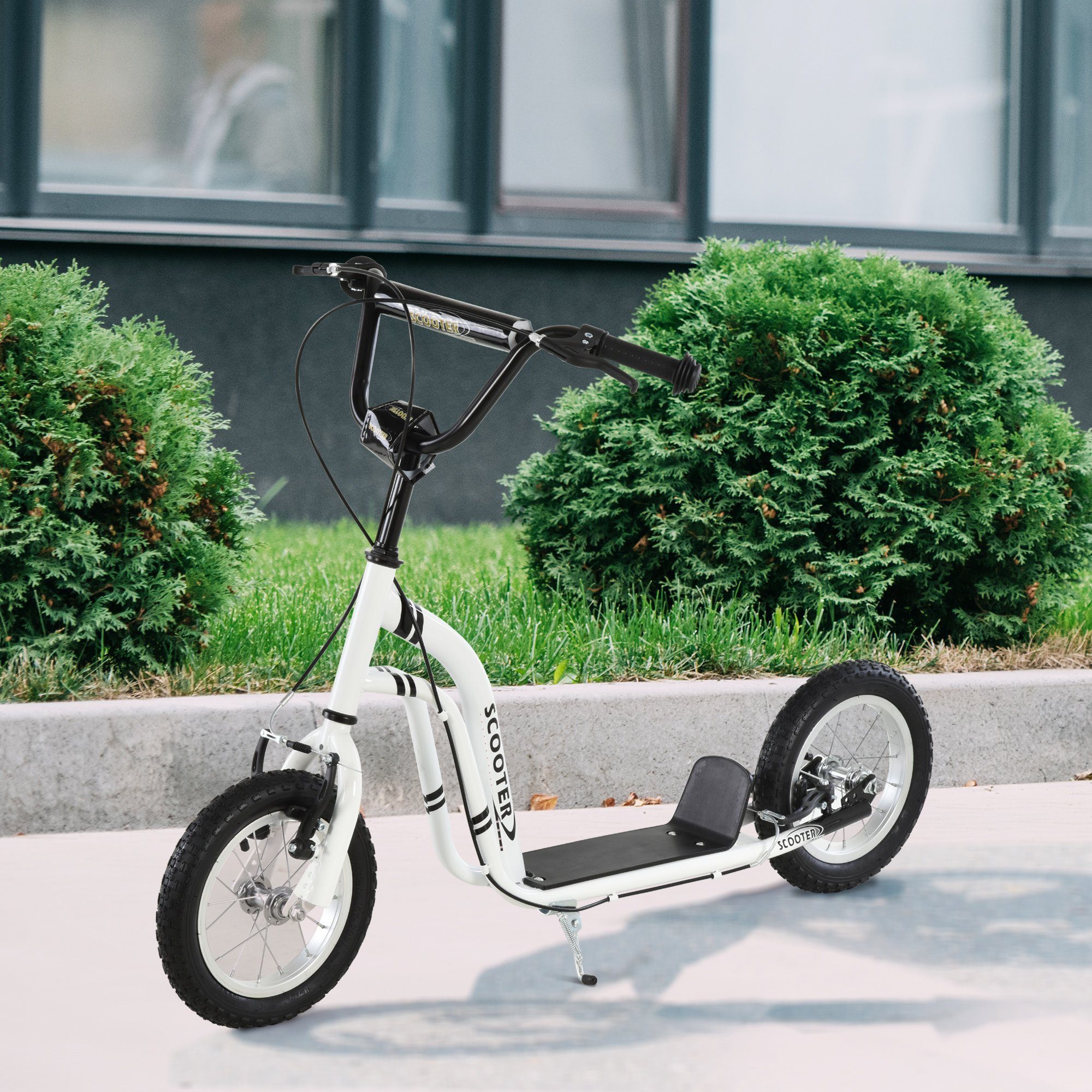 HOMCOM Scooter Tretroller mit Handbremse