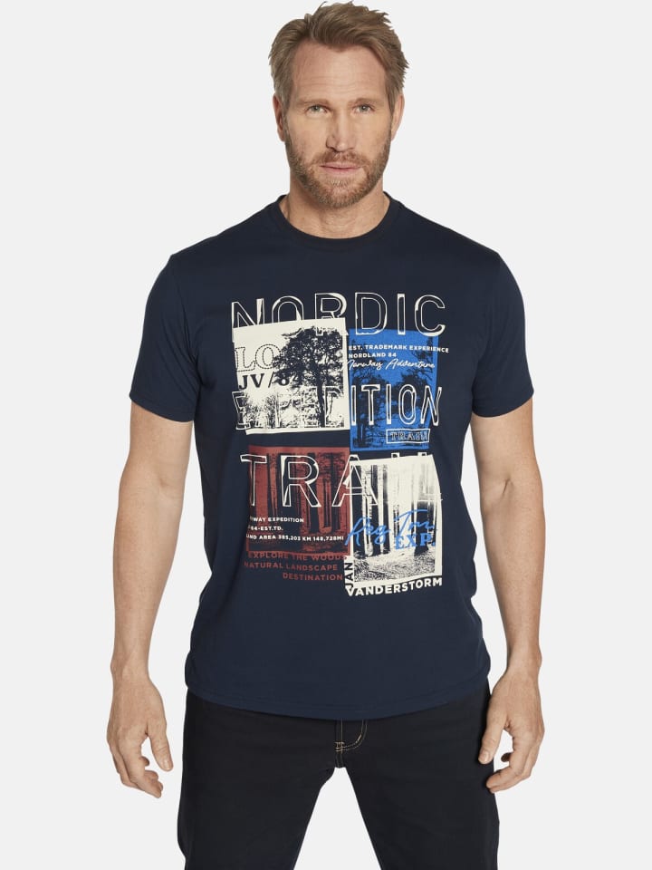 Jan Vanderstorm T-Shirt TANDRUP in dunkelblau günstig kaufen