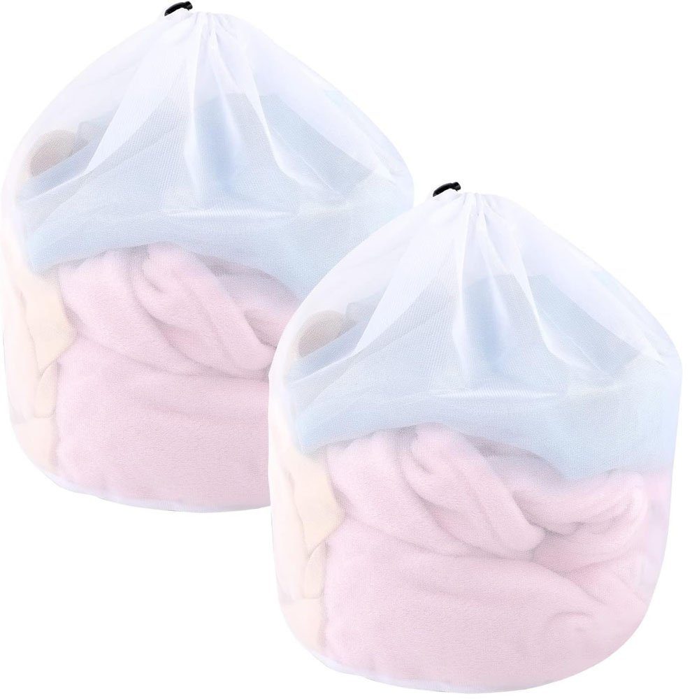 Sarfly Wäschesäckchen Wäschenetz für Waschmaschine Wäschesack,(2-St., mit Kordelstopper Wiederverwendbar), für Unterwäsche Bettwäsche Babywäsche Socken