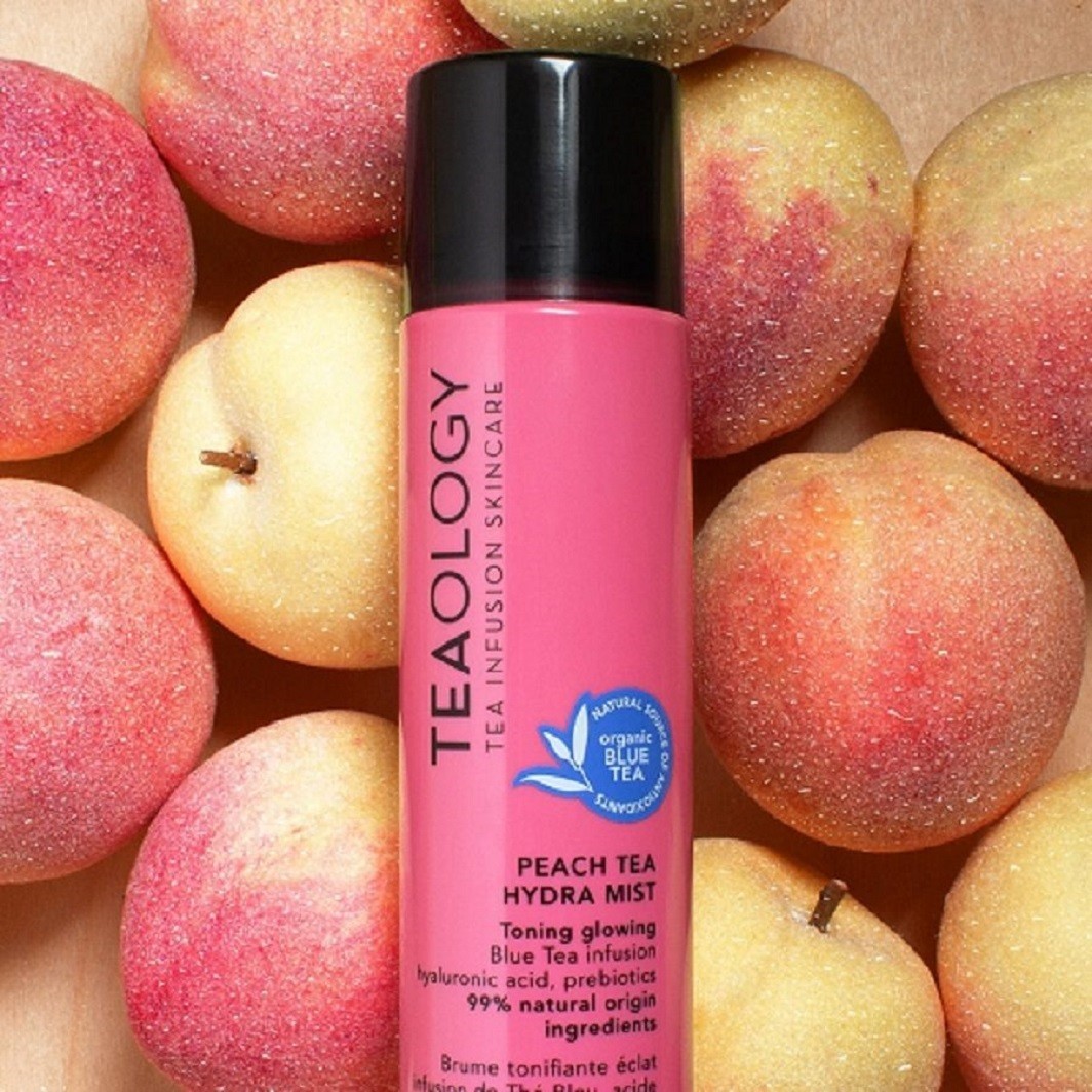 Vlažilni, tonirni in posvetljevalni sprej za obraz Teaology Peach Tea