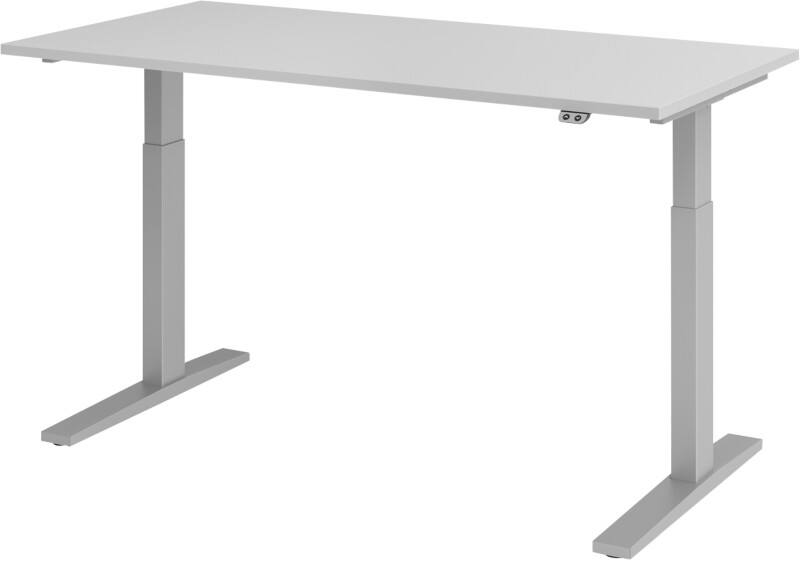 Hammerbacher Sitz-Stehschreibtisch VXMKA16/5/S Grau 1600 x 800 mm