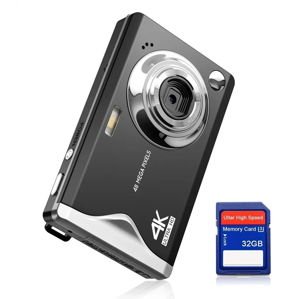 Fine Life Pro 4K-Aufruf 48 Mio. Pixel Vollformat-Digitalkamera (48 MP, Karte-Kamera mit beiden Kamerafunktionen, 48 MP)