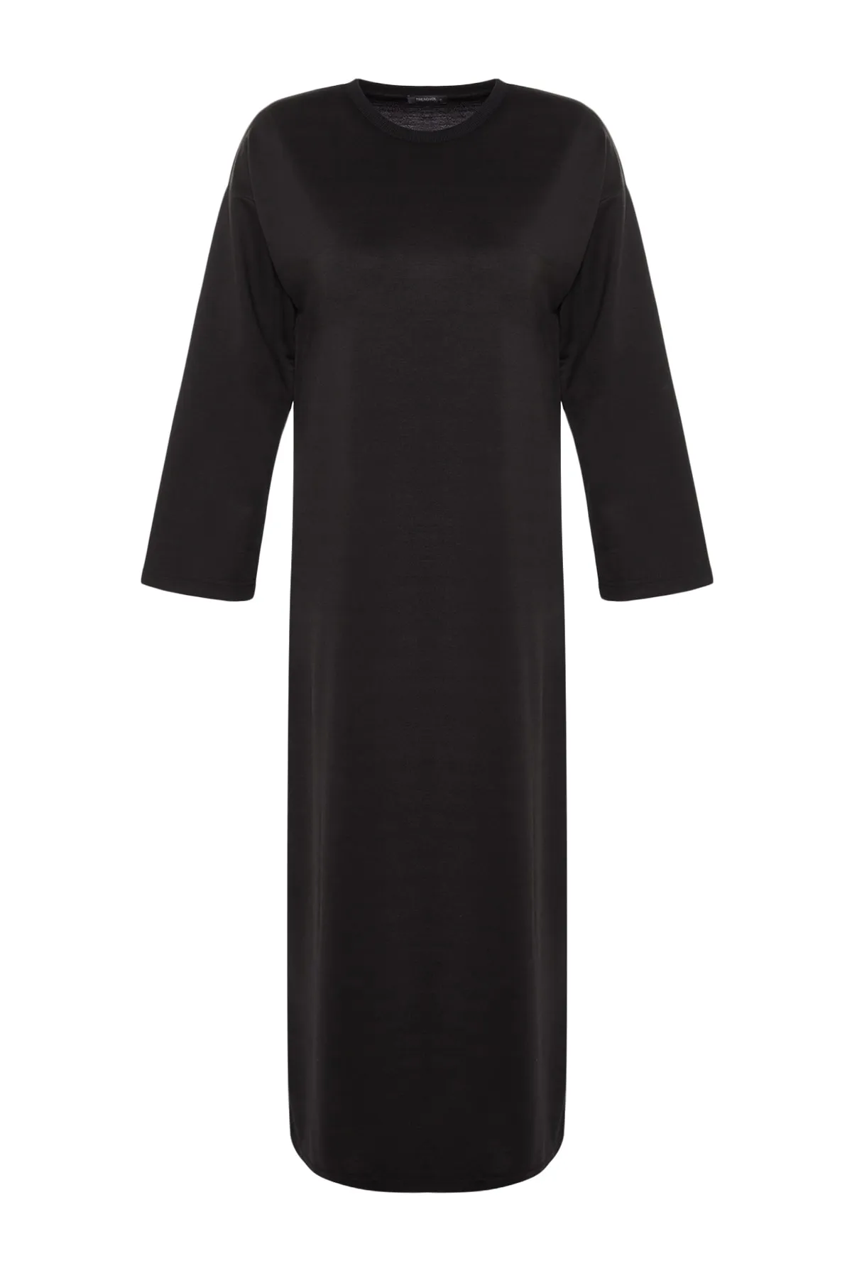 Trendyol Modest  Schwarzes Oversize-Strickkleid TCTSS23EB00125