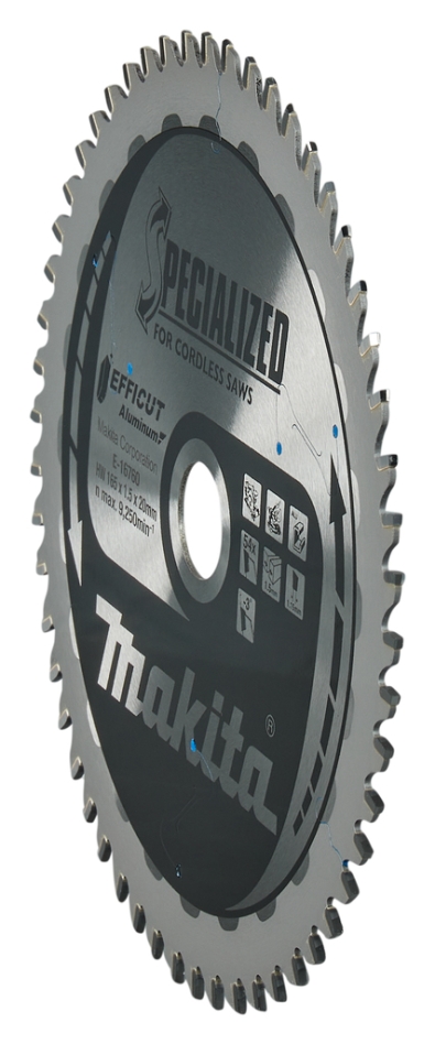 Lamă de ferăstrău circular și transversal Makita Accessories E-16760 Specialized, aluminiu, Efficut, 165x20mm, 54 dinți -3g