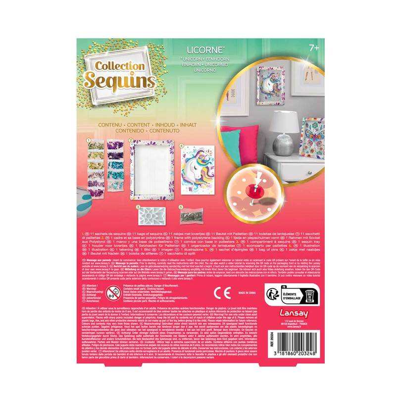 Tableau sequins Licorne