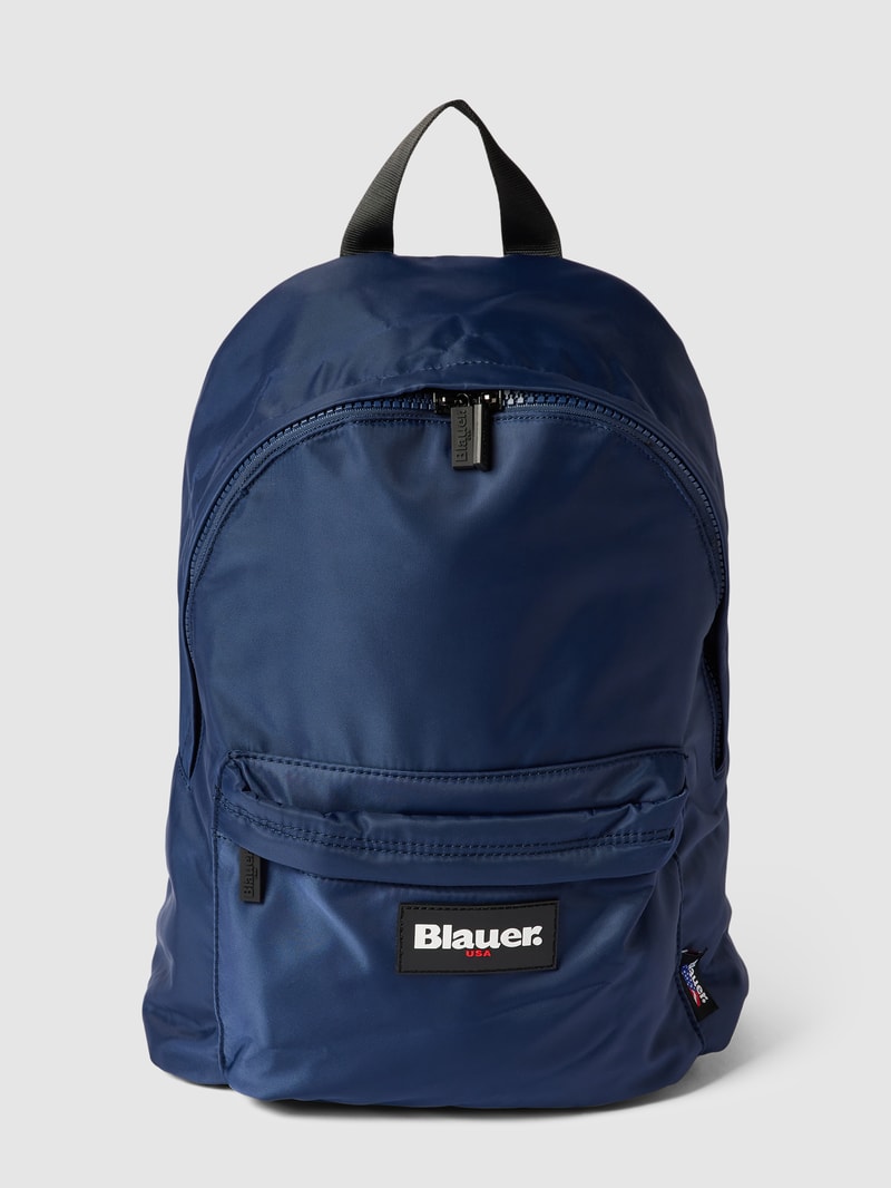 Rucksack mit Label-Patch Modell 'EASY' in marineblau