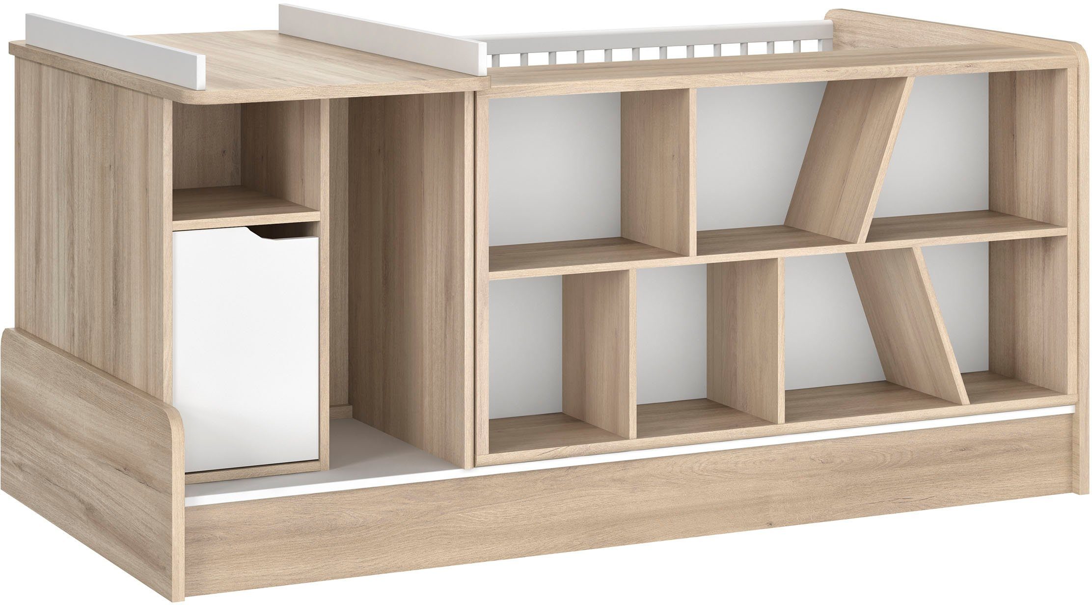 Galipette Bettanlage Sasha, (5-St), bestehend aus Bett, Regal, Kommode, Schreibtisch & Ablage