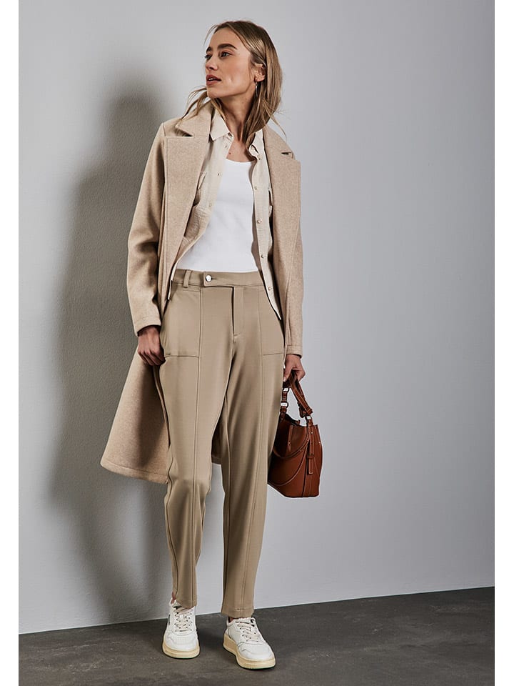 Street One Sweathose - Tapered Fit - in Beige günstig kaufen