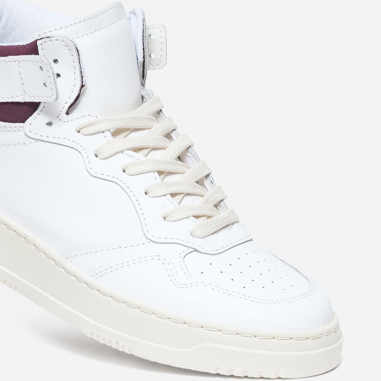 Basket TEXTO blanche et bordeaux