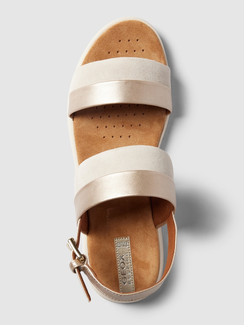 Sandalen mit tonalem Besatz Modell 'DANDRA' in gold