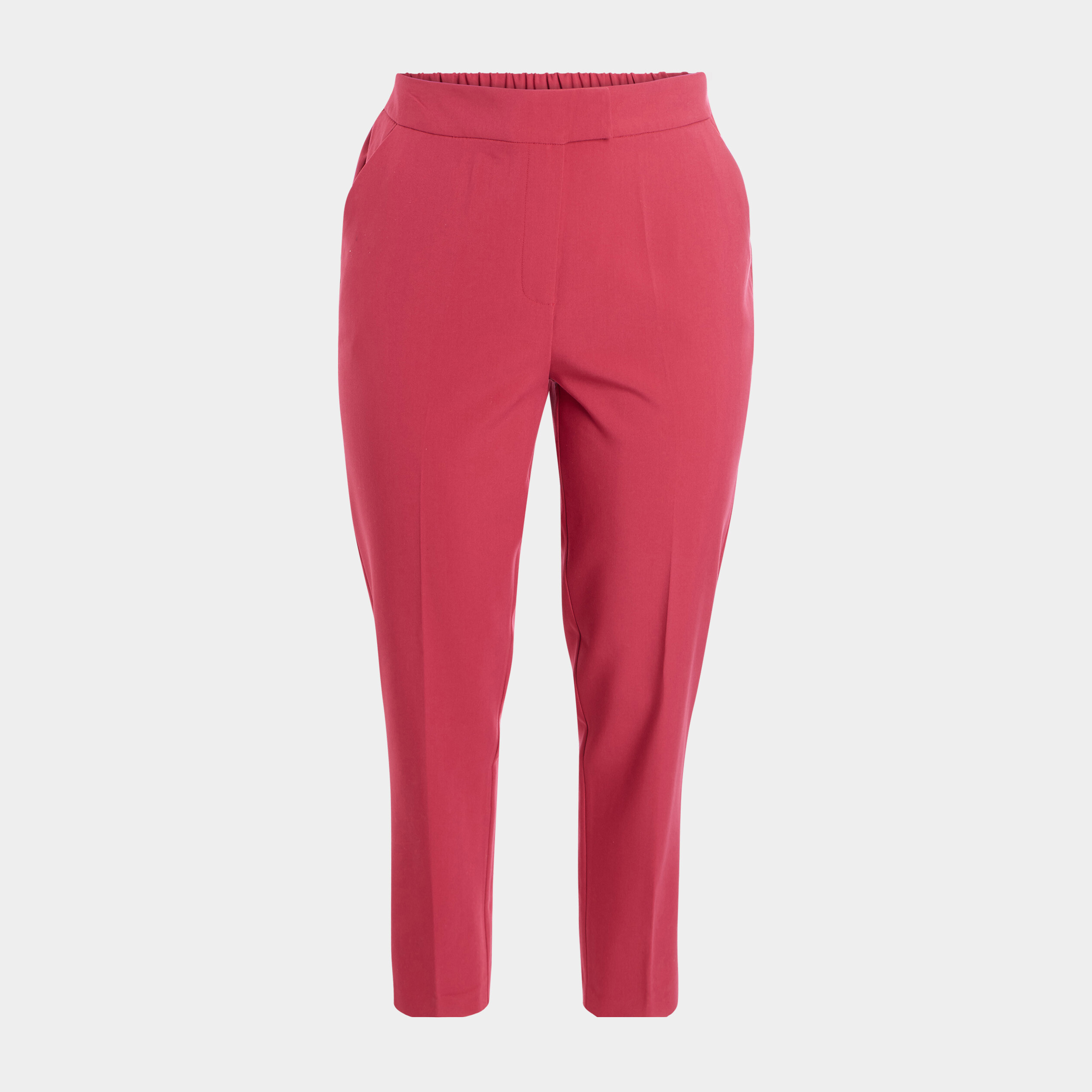 Pantalon tailleur carotte rose framboise femme grande taille | La Halle