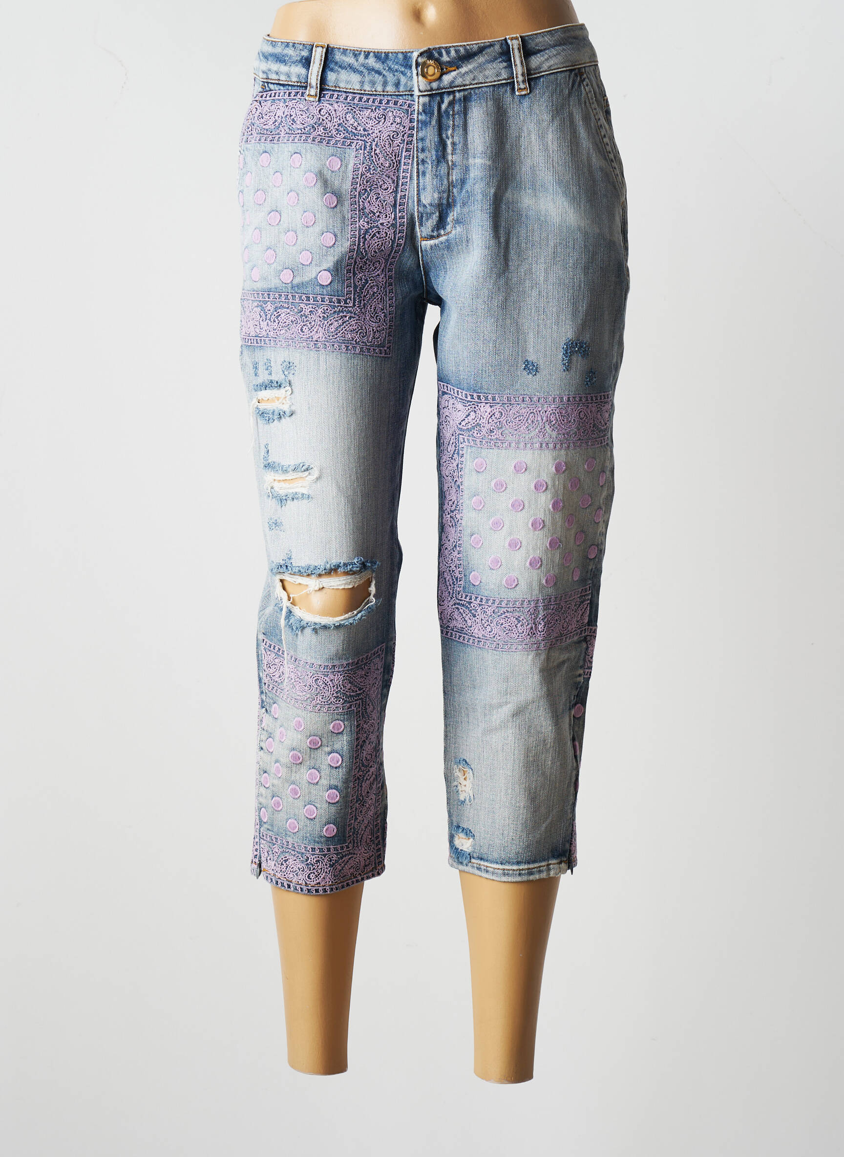 Fracomina Jeans Boyfriend Femme couleur bleu