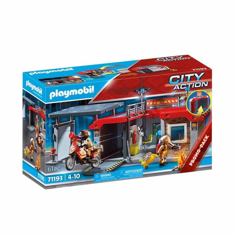 71193 Caserne de pompiers transportable Playmobil City Action