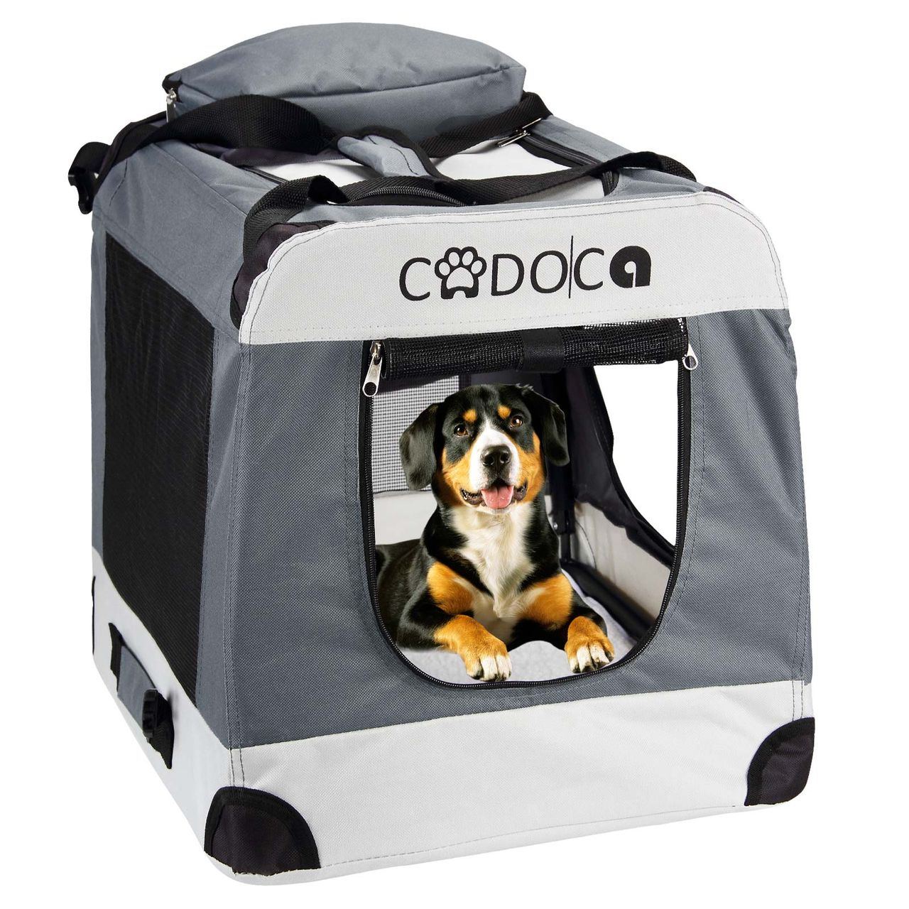 Cadoca Tiertransportbox XL 82 x 59 x 59cm grau
