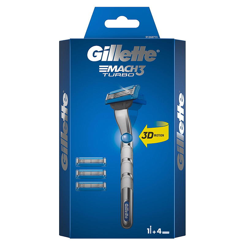 Gillette Gillette høvel 4 blader Mach3 turbo