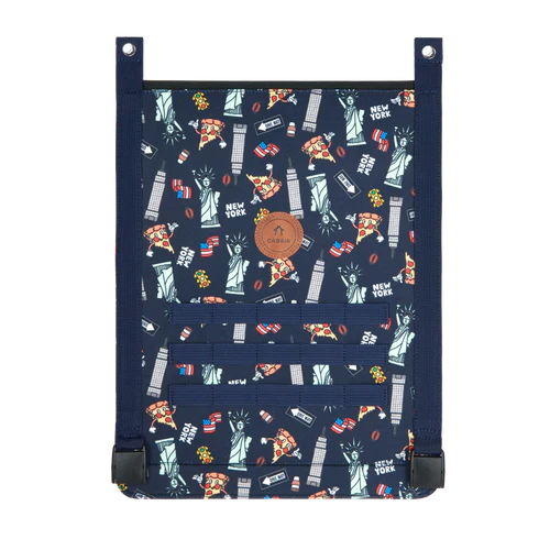 Discover Large Brooklyn Navy Blue Schoolbag with Flap