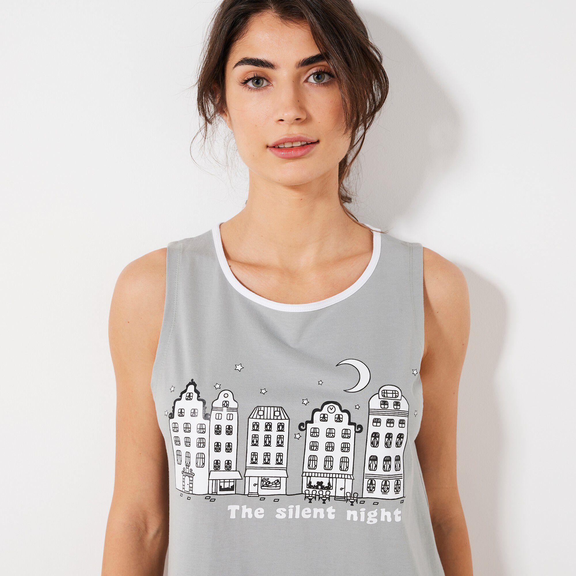 Pyjama short fantaisie ville étoilée
