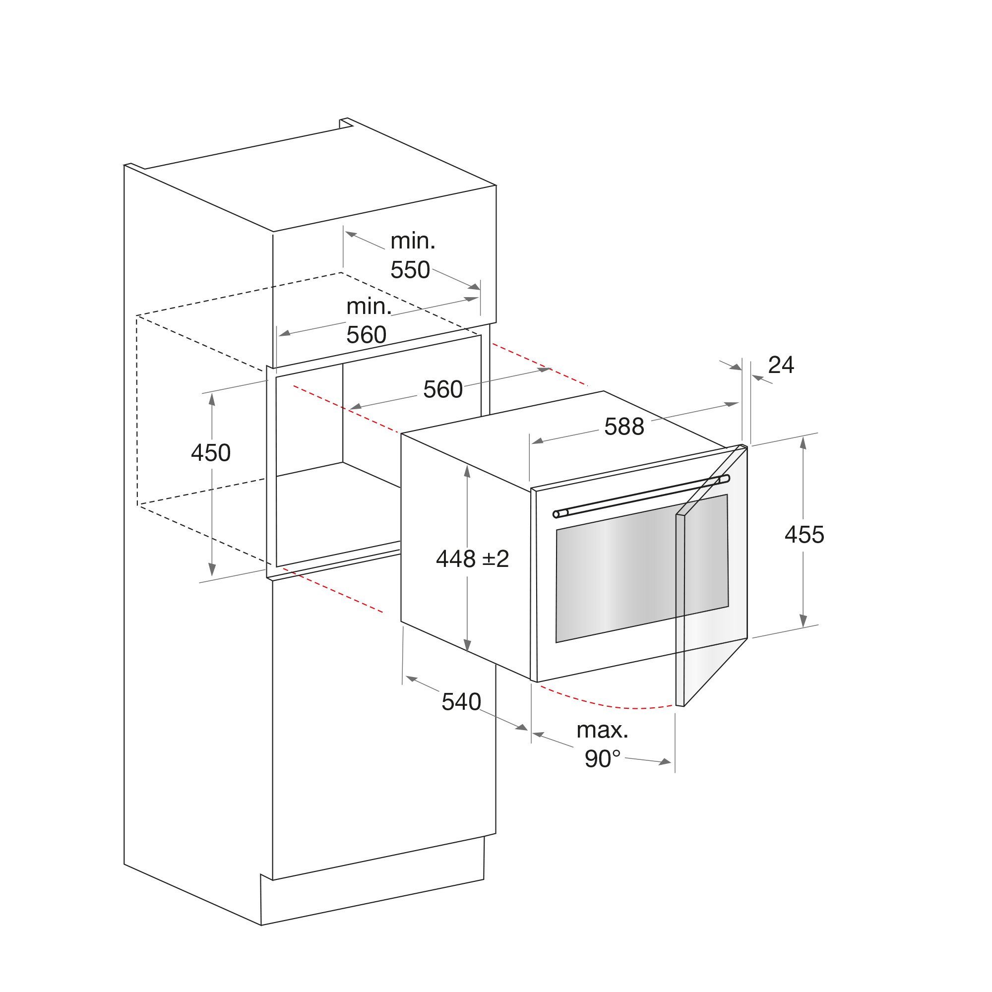KitchenAid Einbauweinkühlschrank KCBWX 45600, für 24 Standardflaschen á 0,75l