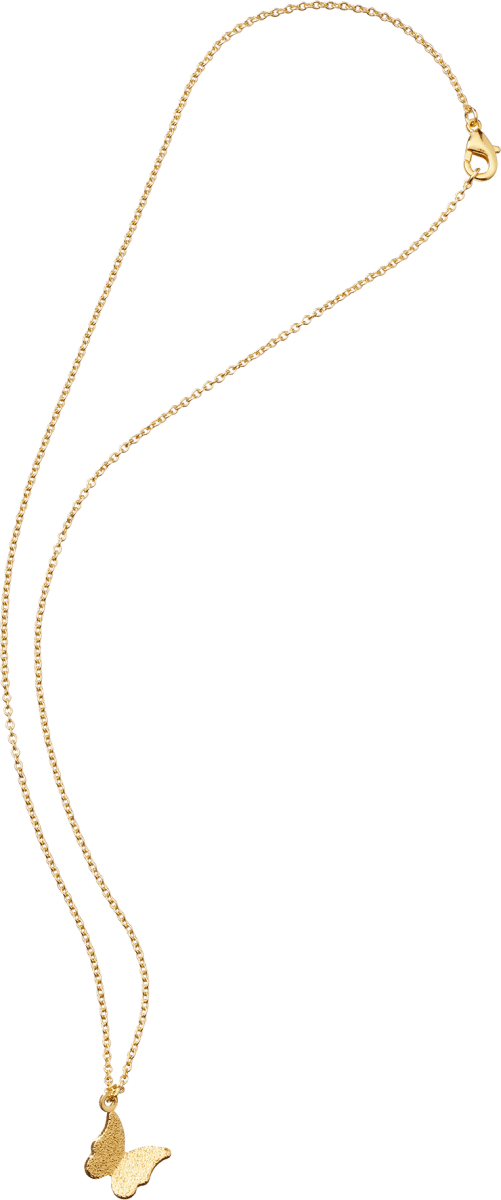 Halskette Schmetterling vergoldeter Modeschmuck, 1 St