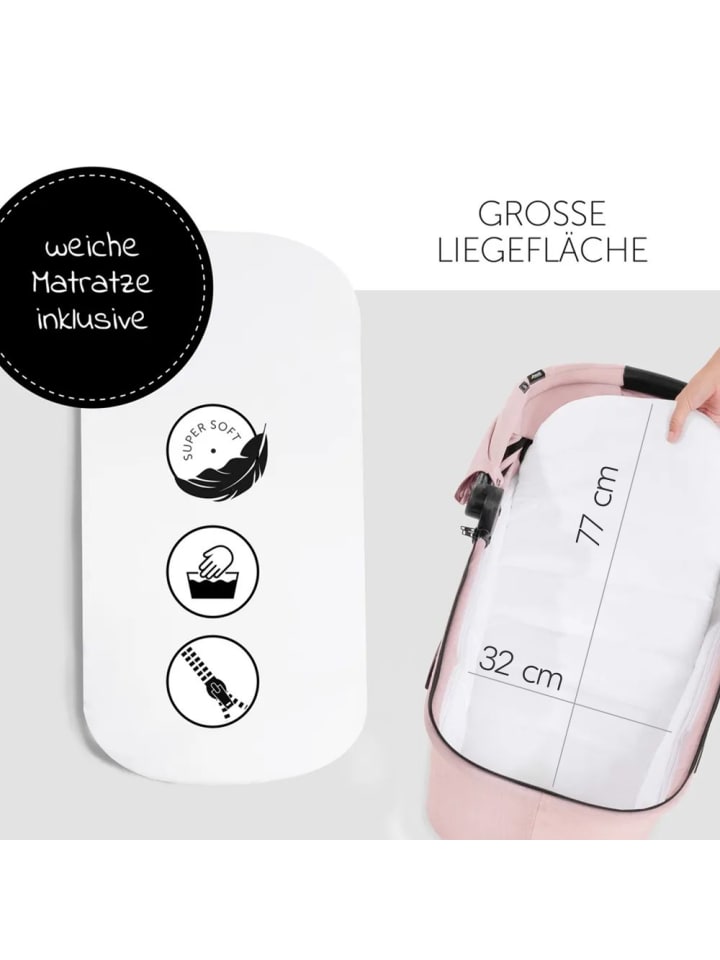 Hauck Kombi-Kinderwagen Vision X Duoset Silver (Sportwagen in rosa,silber günstig kaufen onesize