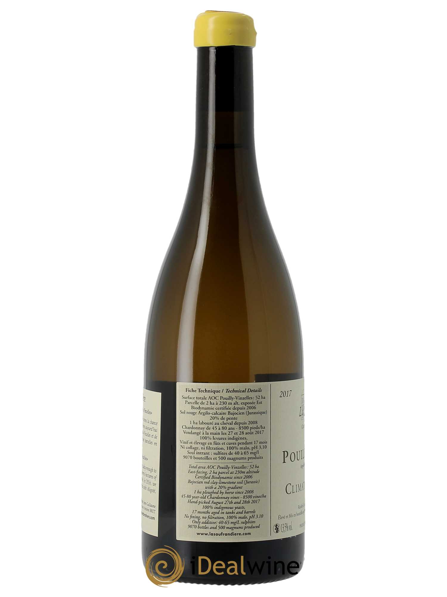Pouilly-Vinzelles Les Quarts La Soufrandière - Bret Brothers  2017 - Lot de 1 Bouteille
