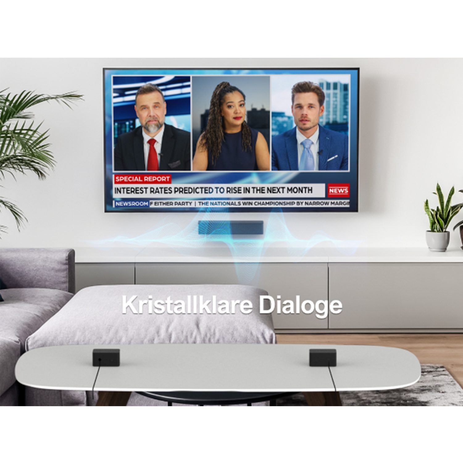 Ultimea Poseidon D60 5.1 Dolby Atmos Soundbar (3D Surround Sound TV Lautsprecher für Heimkino mit einstellbarem Bass)