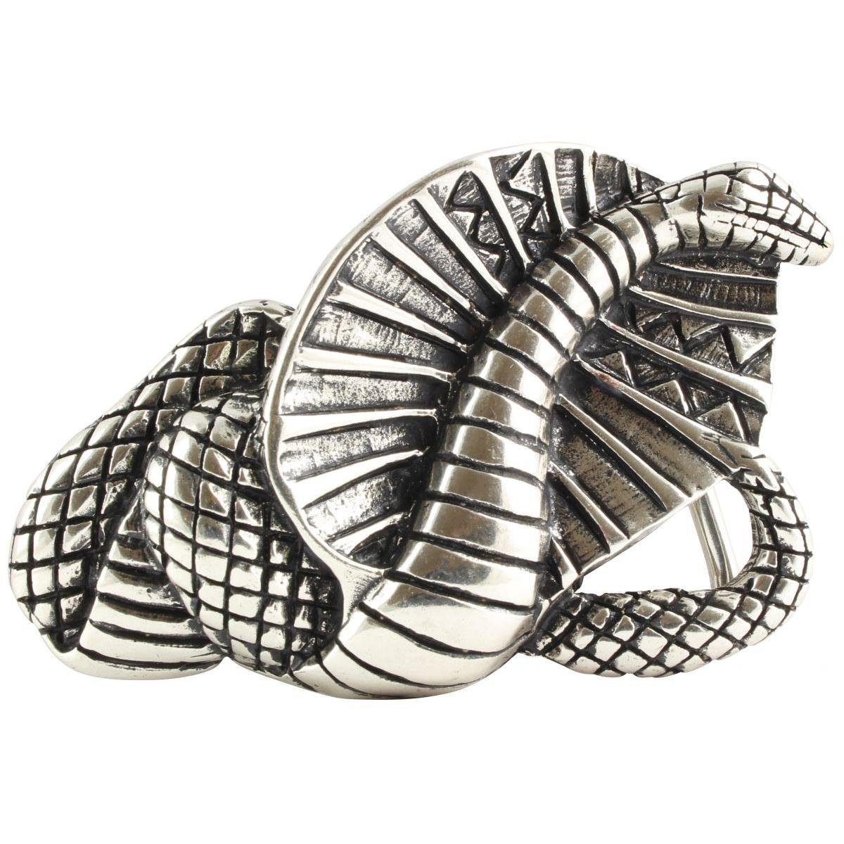 BELTINGER Gürtelschnalle Kobra 4,0 cm - Schlange Buckle Wechselschließe Gürtelschließe 40mm