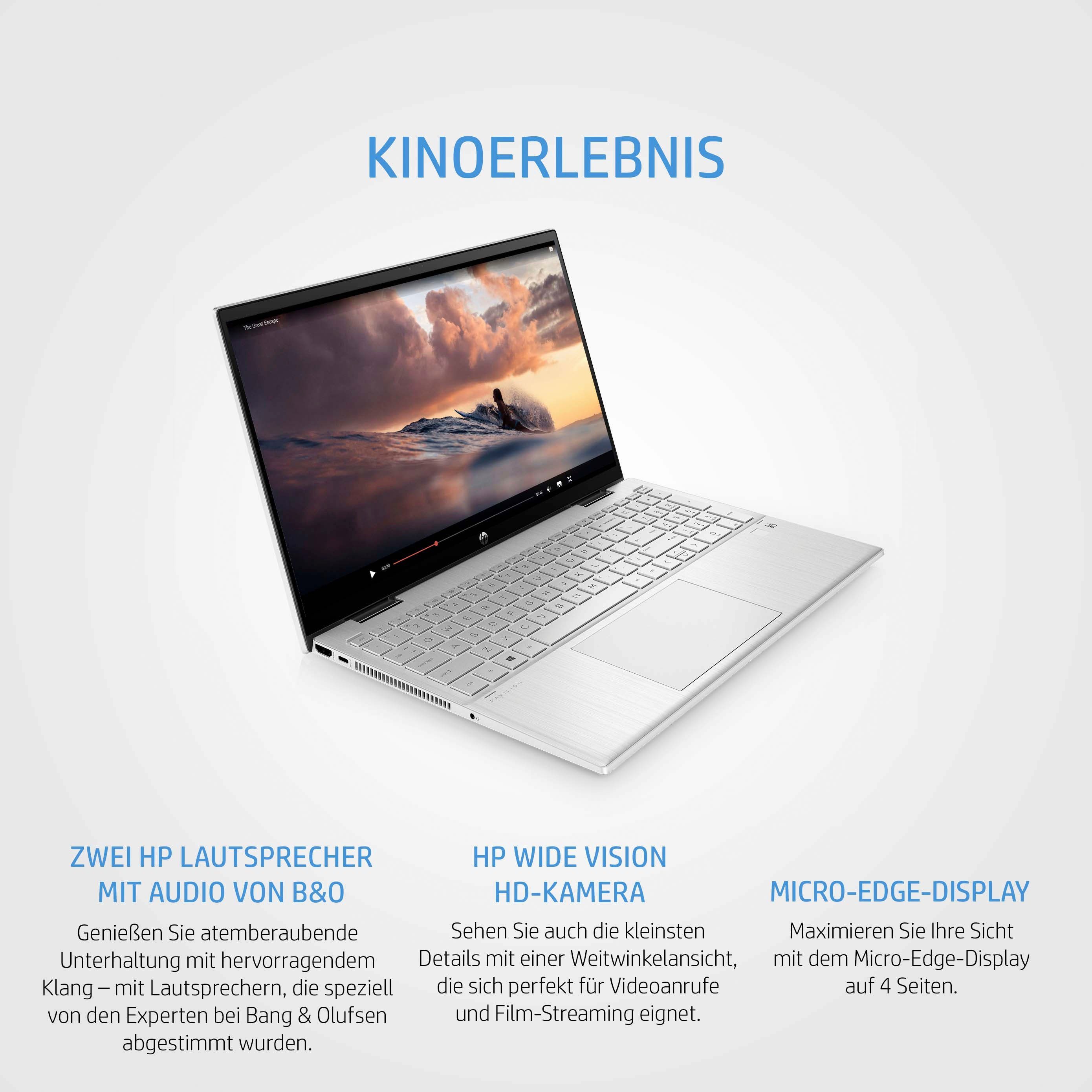 HP 15-er1254ng Convertible Notebook (39,6 cm/15,6 Zoll, Intel Core i5 1135G7, Iris Xe Graphics, 512 GB SSD)