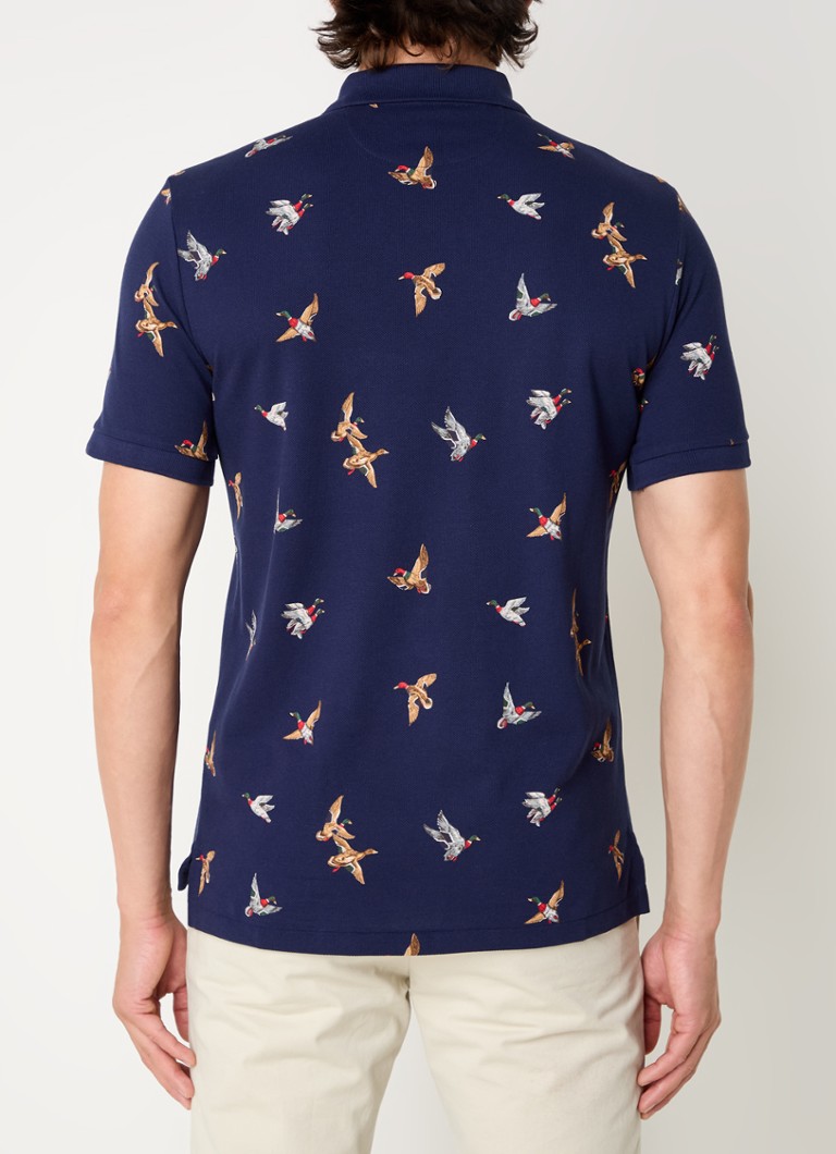 Ralph Lauren uska polo majica s printom i vezom logotipa