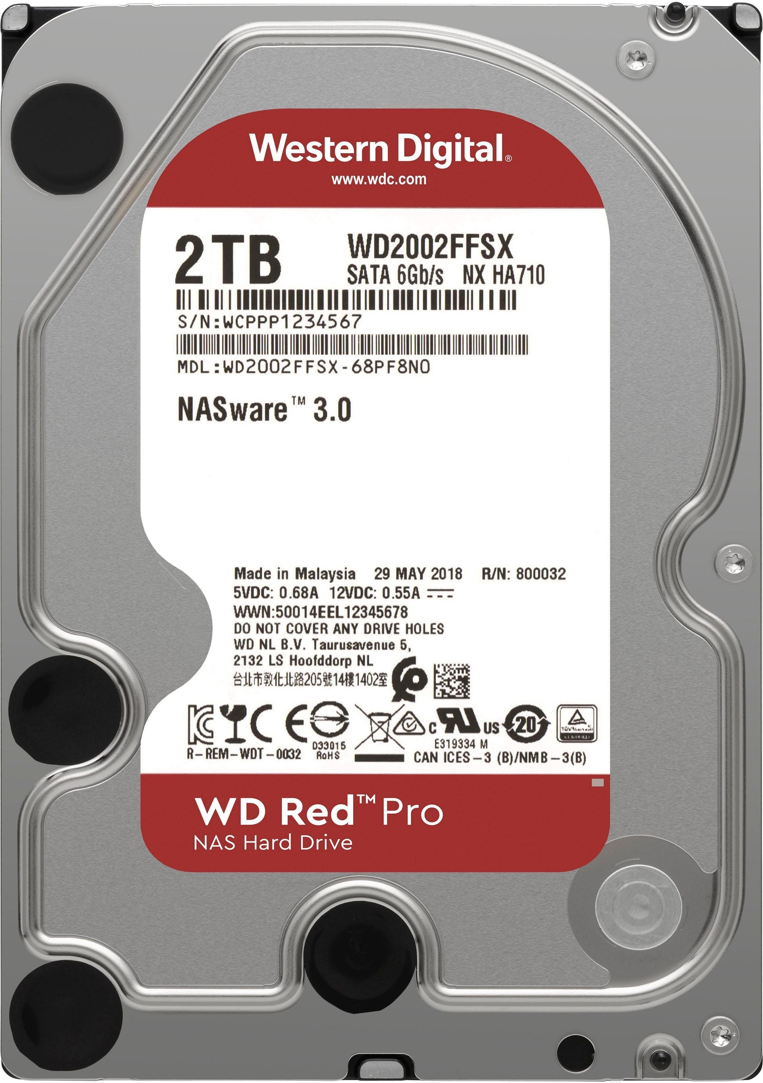 Western Digital WD Red Pro HDD-NAS-Festplatte (2 TB) 3,5