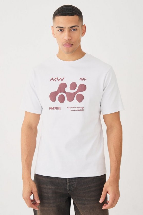 T-Shirt mit abstraktem Print