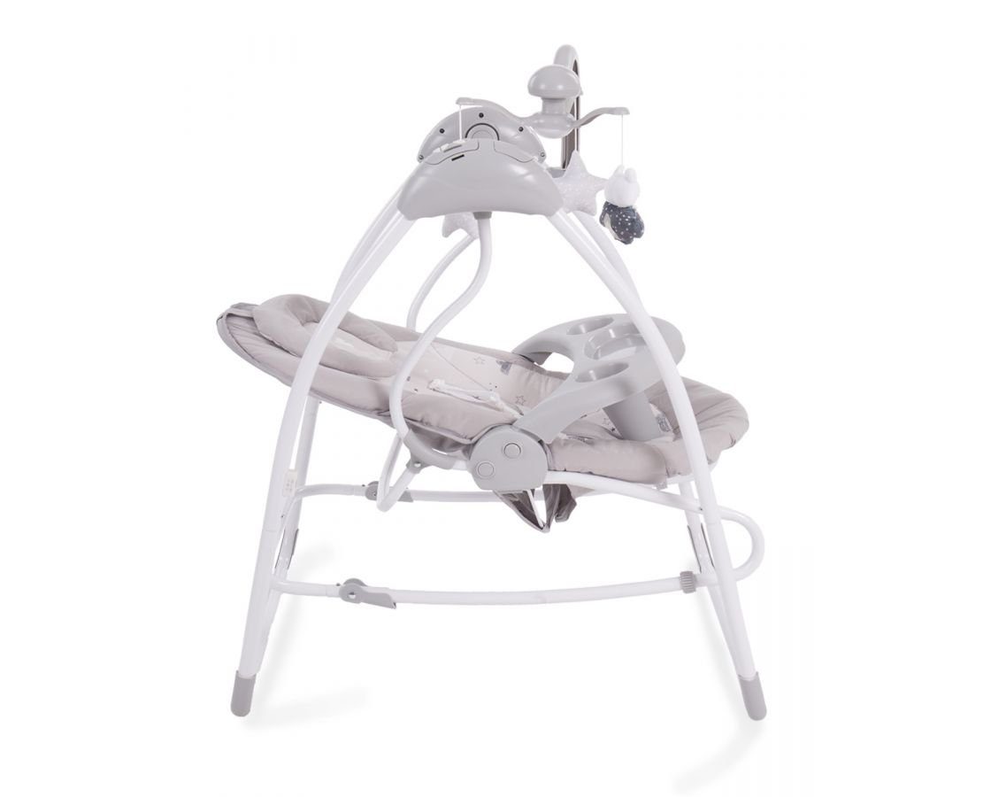 Kikkaboo Babywippe Babywippe Mia Stella 2 in 1, Schaukelstuhl Musik verstellbare Rückenlehne