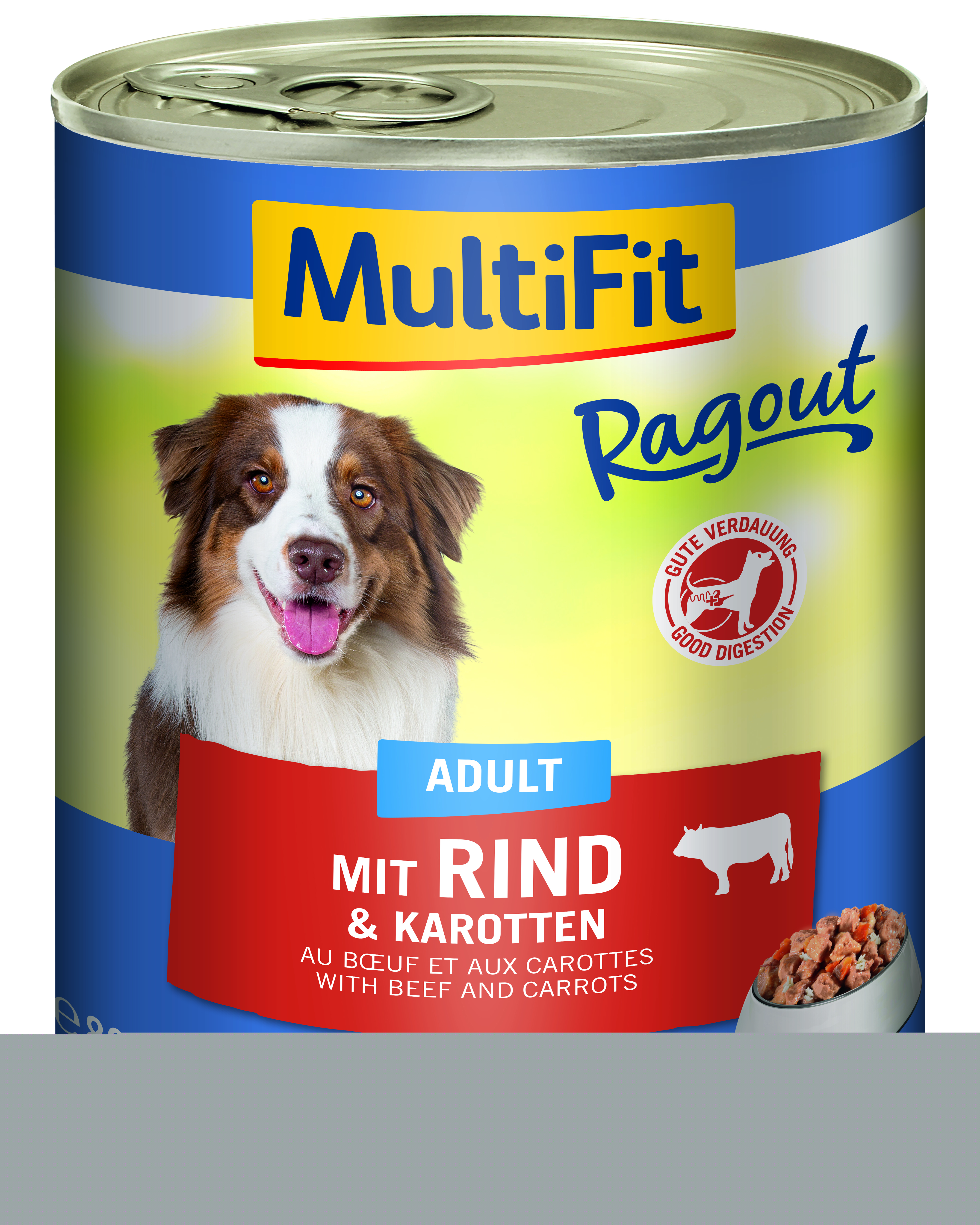 MultiFit Hundenassfutter MultiFit Adult Ragout 6x800g Rind und Karotten