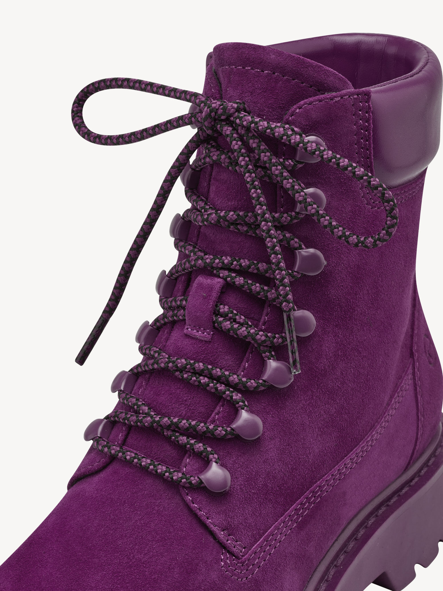 Bottine en cuir - rose fuchsia