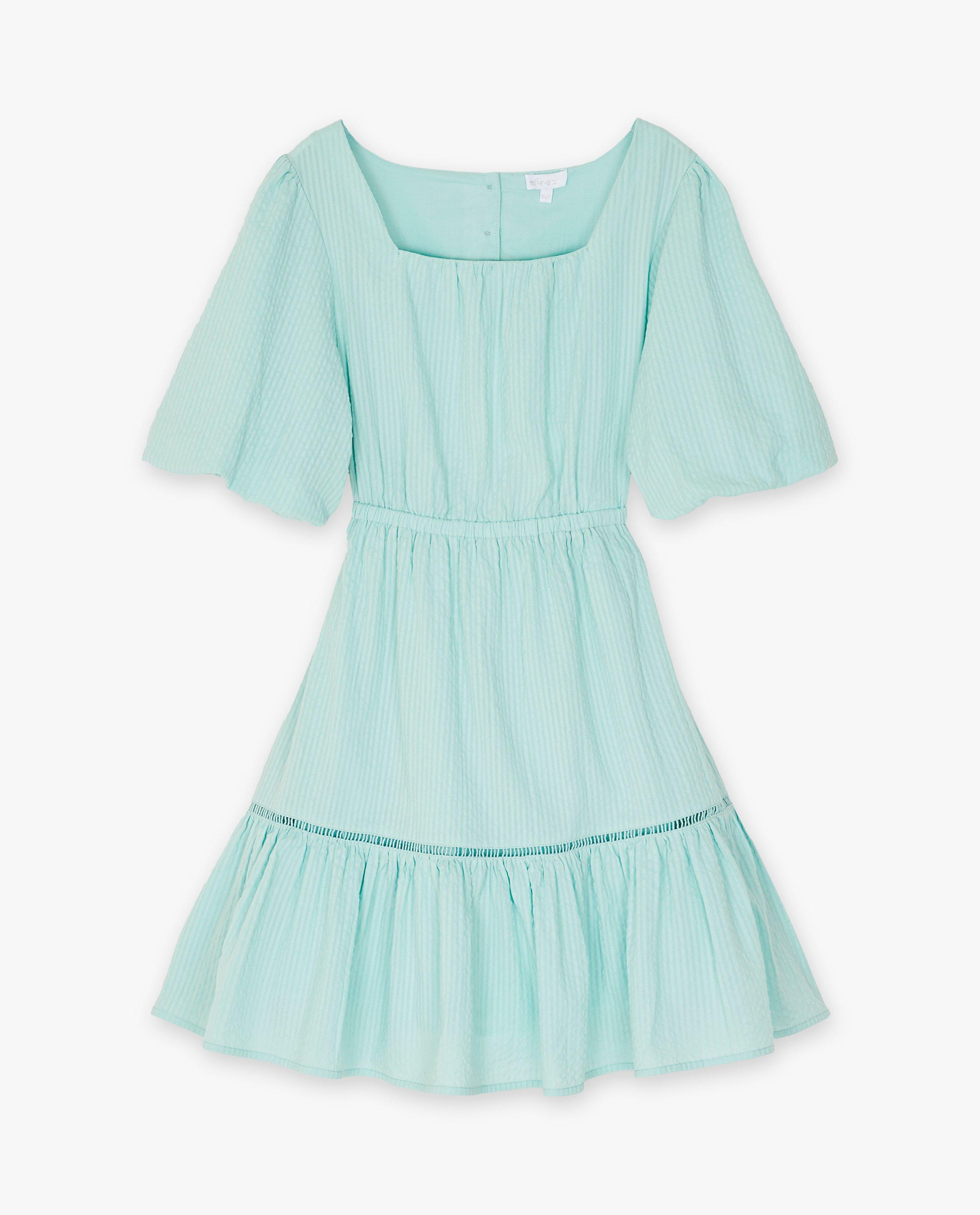 Rochie verde Milla Star cu dungi, albastru deschis de petrecere
