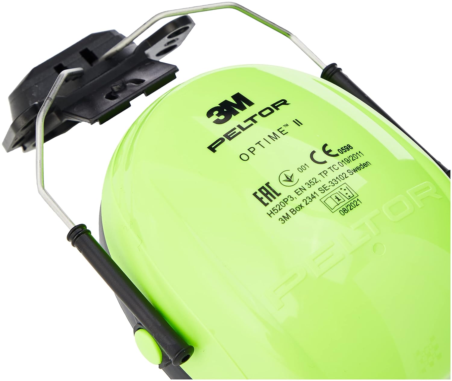 3M 6.21.25.360.00 Peltor II Hi-Viz Gehoorkap Helmmontage