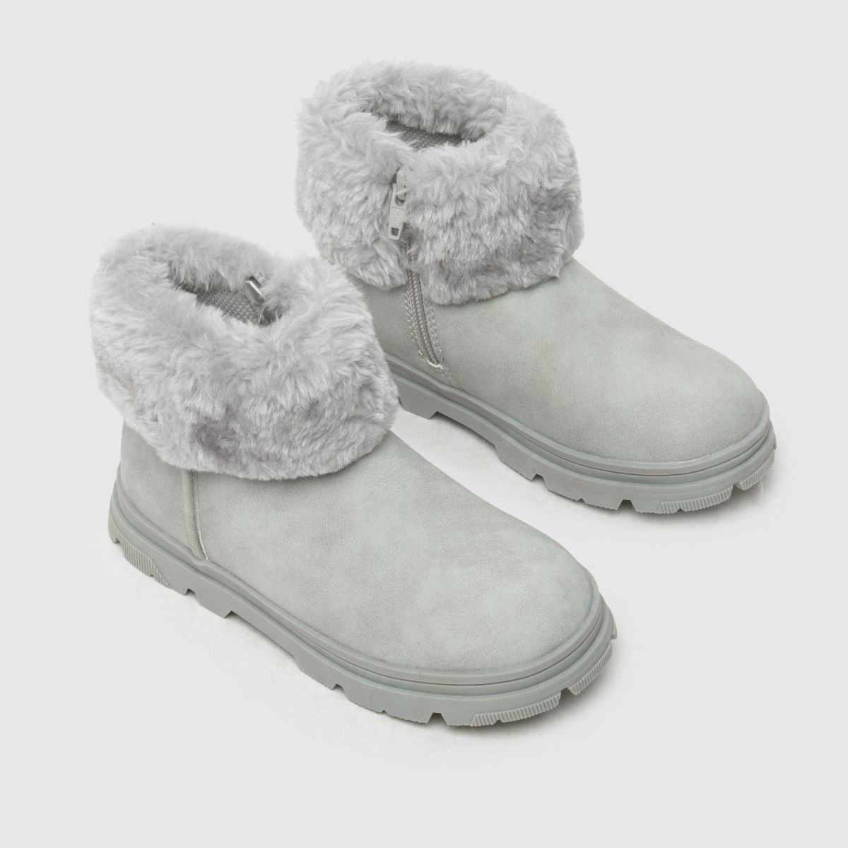 schuh grå körsbärspälsmanschett flickstövlar junior