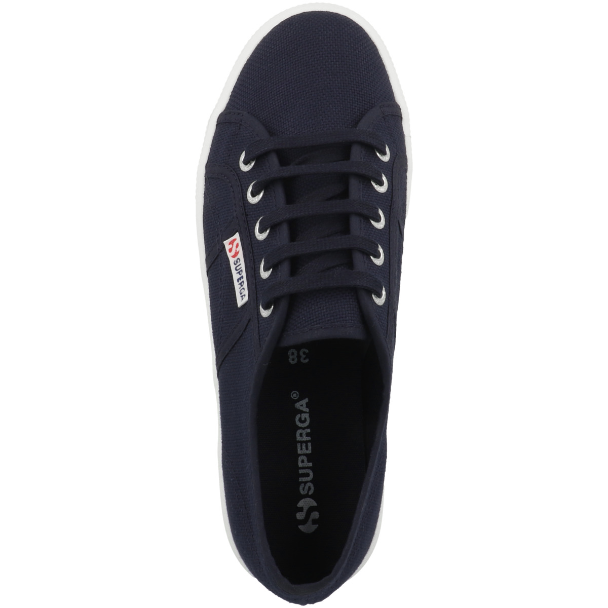 Superga 2730 Cotu Mid Platform Sneaker Low dunkelblau