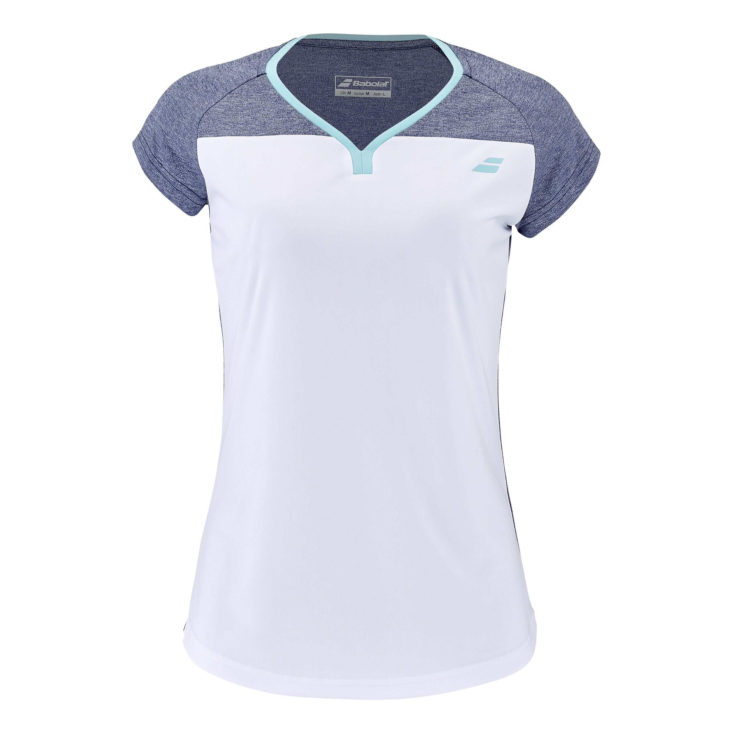Play Cap Sleeve T-Shirt Damen - Weiß, Blau