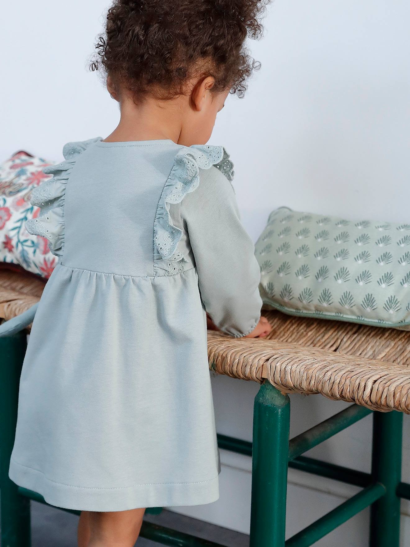 Vertbaudet Mädchen Baby Kleid Oeko-Tex - karamell