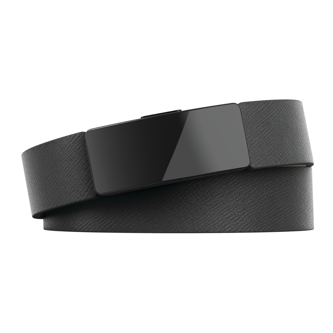 Luxe Horween Leather Double Wrap Black. Armband