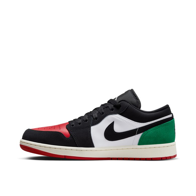 JORDAN Wmns Air Jordan 1 Low Q54 WHITE/BLACK-SCENERY GREEN-UNIVERSITY RED