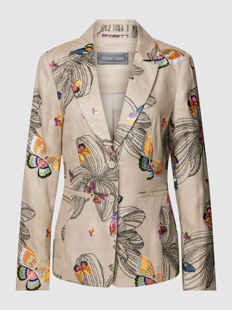 Blazer mit Reverskragen in sand