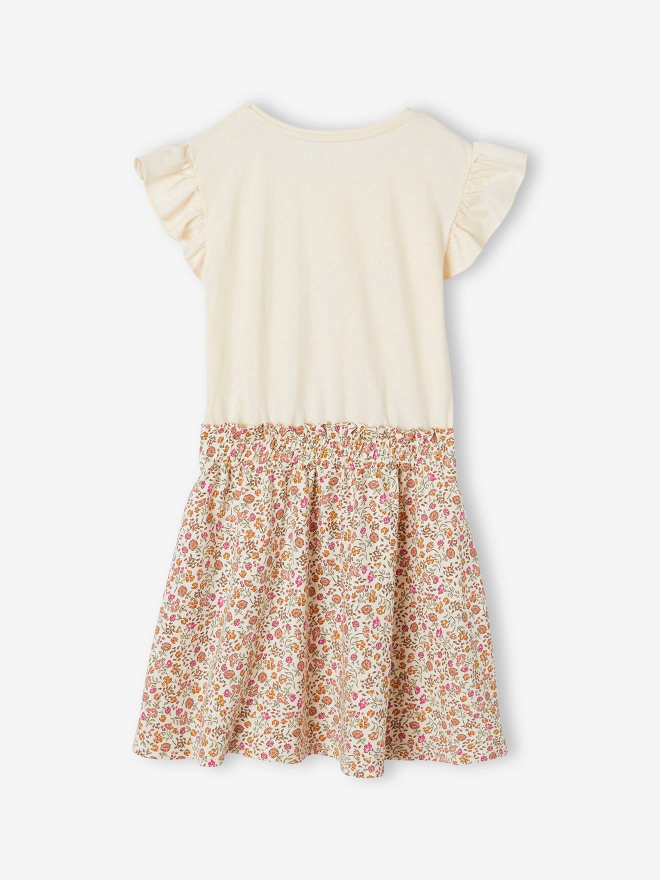 Vertbaudet Mädchen 2-in-1-Kleid - grün gestreift