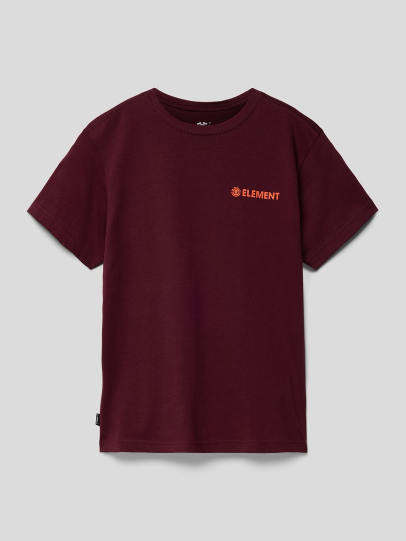 T-Shirt mit Label-Print Modell 'BLAZIN' in bordeaux rot