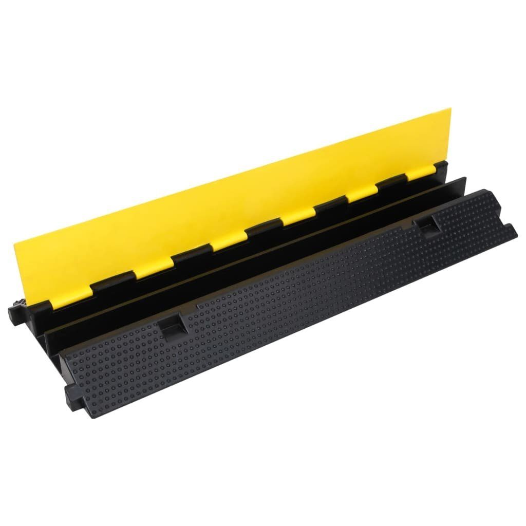 vidaXL Verkehrsschild Kabelschutzrampe mit 2 Kanälen 100 cm Gummi, (1 St)