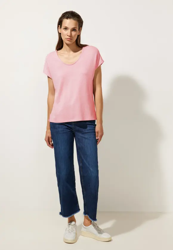 Street One Cosy Shirt in Melangeoptik