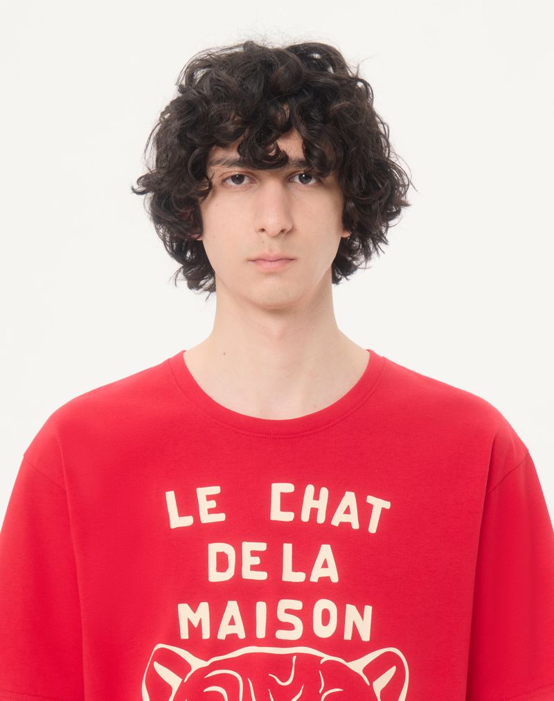 T-shirt en coton à imprimé Le Chat De La Maison