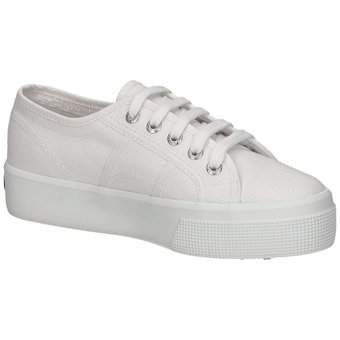 Superga Mid Platform Sneaker in weiß